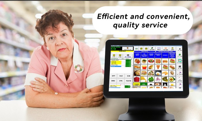 How does the POS system help merchants improve their operating efficiency?