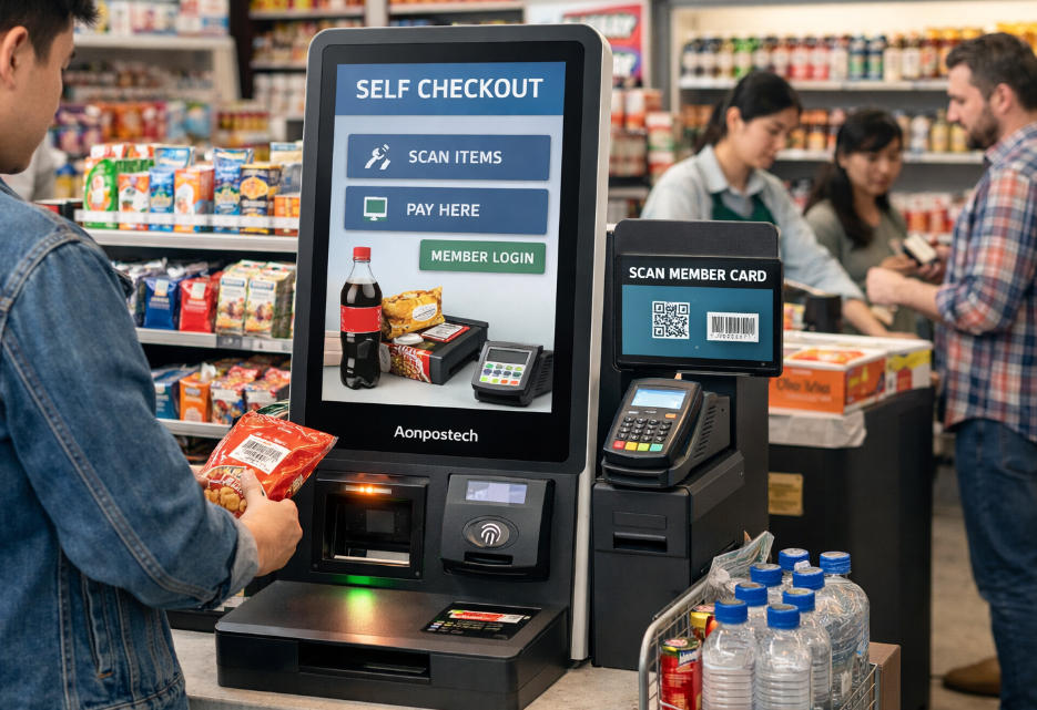 self-service payment kiosk for convenience store