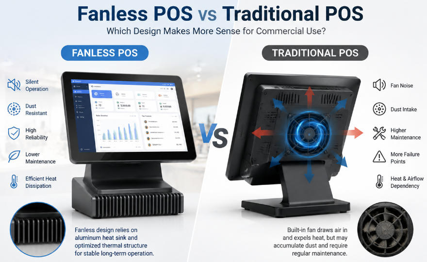 Fanless POS vs Traditional POS